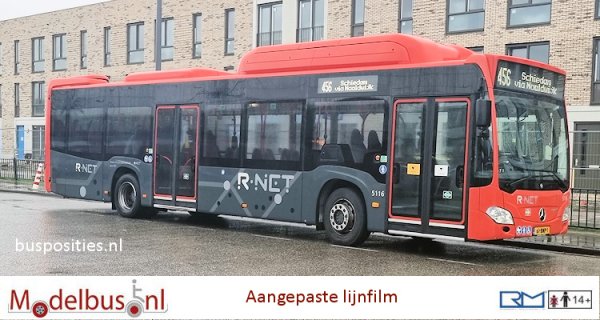 Rietze 73500-456a EBS R-NET Mercedes Benz NGT 5116 regio Haaglanden