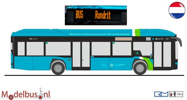 Rietze 77012 Arriva BUS Rondrit Solaris Urbino 12 ´19 Hydrogen