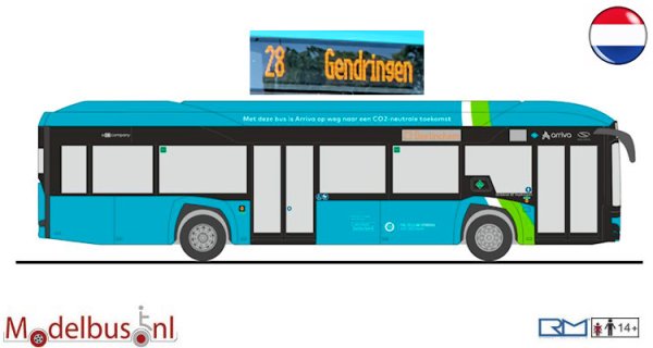 Rietze 77012-01 Arriva lijn 28 Genderingen Solaris Urbino 12 ´19 Hydrogen