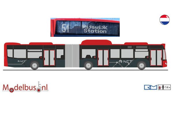 Rietze 73595-51 R-NET EBS Mercedes Benz Citaro G NGT Haaglanden