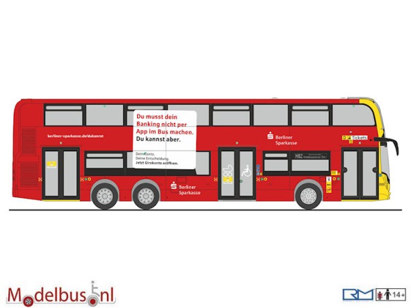 Rietze 78002 Alexander Dennis Enviro 500 BVG Berliner Sparkasse