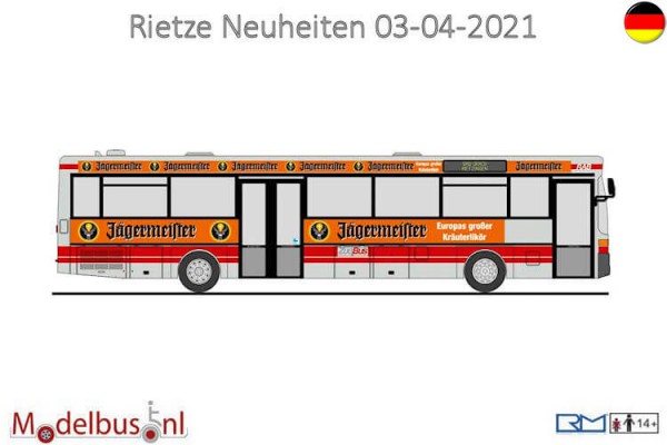 Rietze 77312 Mercedes-Benz O 407 DB ZugBus RAB