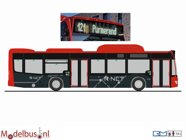 Rietze 73500-121 EBS R-NET Mercedes Benz NGT 5116 regio Haaglanden