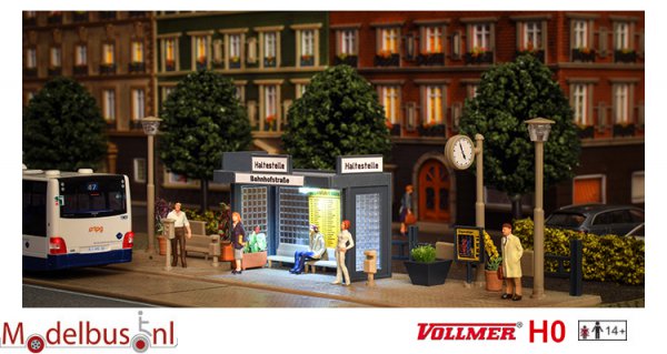 Vollmer 45154 H0 Bushalte met LED verlichting