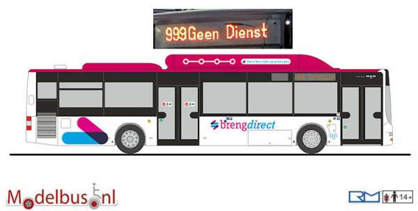Rietze 72697 MAN Lions City CNG Breng- Direct Geen Dienst
