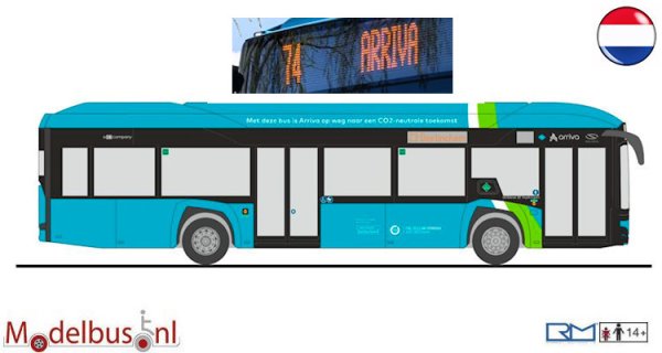 Rietze 77012-01 Arriva 74 ARRIVA Solaris Urbino 12 ´19 Hydrogen
