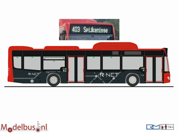 Rietze 73500-403 EBS R-NET Mercedes Benz NGT 5116 Voorne Putten