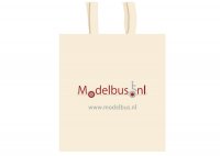 Katoenen draagtas met opdruk Modelbus