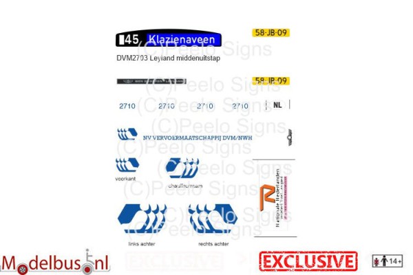 DVMNWH2710 decalset voor Artitec 487.070.37 middenuitstap Leyland