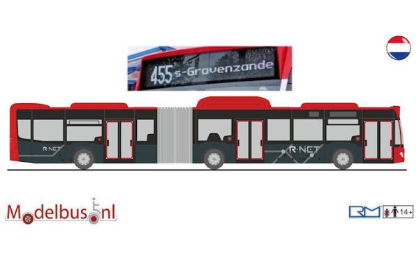 Rietze 73595-455c R-NET EBS Mercedes Benz Citaro G NGT Haaglanden