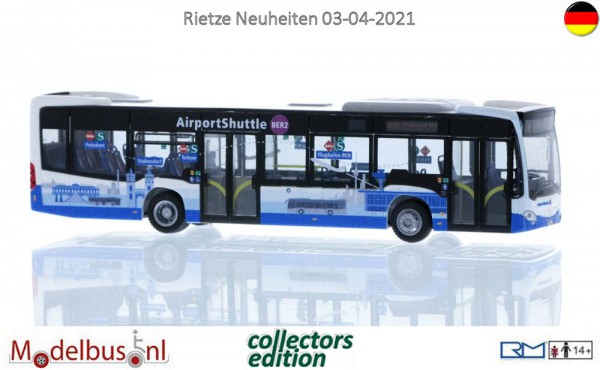 Rietze 69395 Mercedes-Benz Citaro ´12 Airportshuttle Anger Bus Potsdam