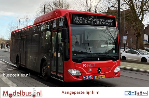 Rietze 73500-455 EBS R-NET Mercedes Benz NGT 5116 regio Haaglanden