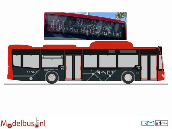 Rietze 73500-404 EBS R-NET Mercedes Benz NGT 5116 Voorne Putten