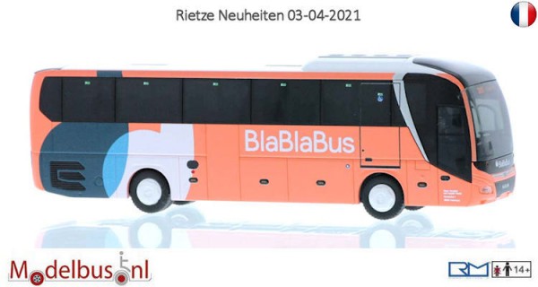 Rietze 74843 Spoor MAN Lion's Coach ´17 BlaBlaBus